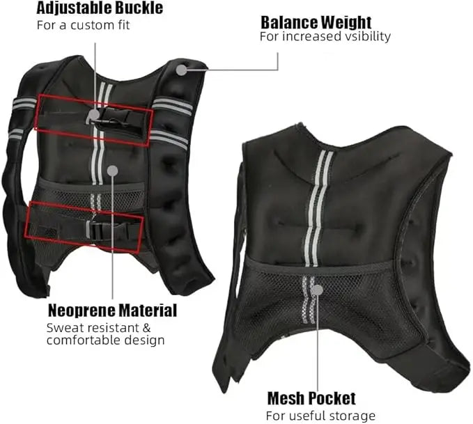 Elevate every workout with NONECN Weighted Vest, delivering comfortable resistance for your cardio, your strength training, interval sessions, and everyday conditioning.