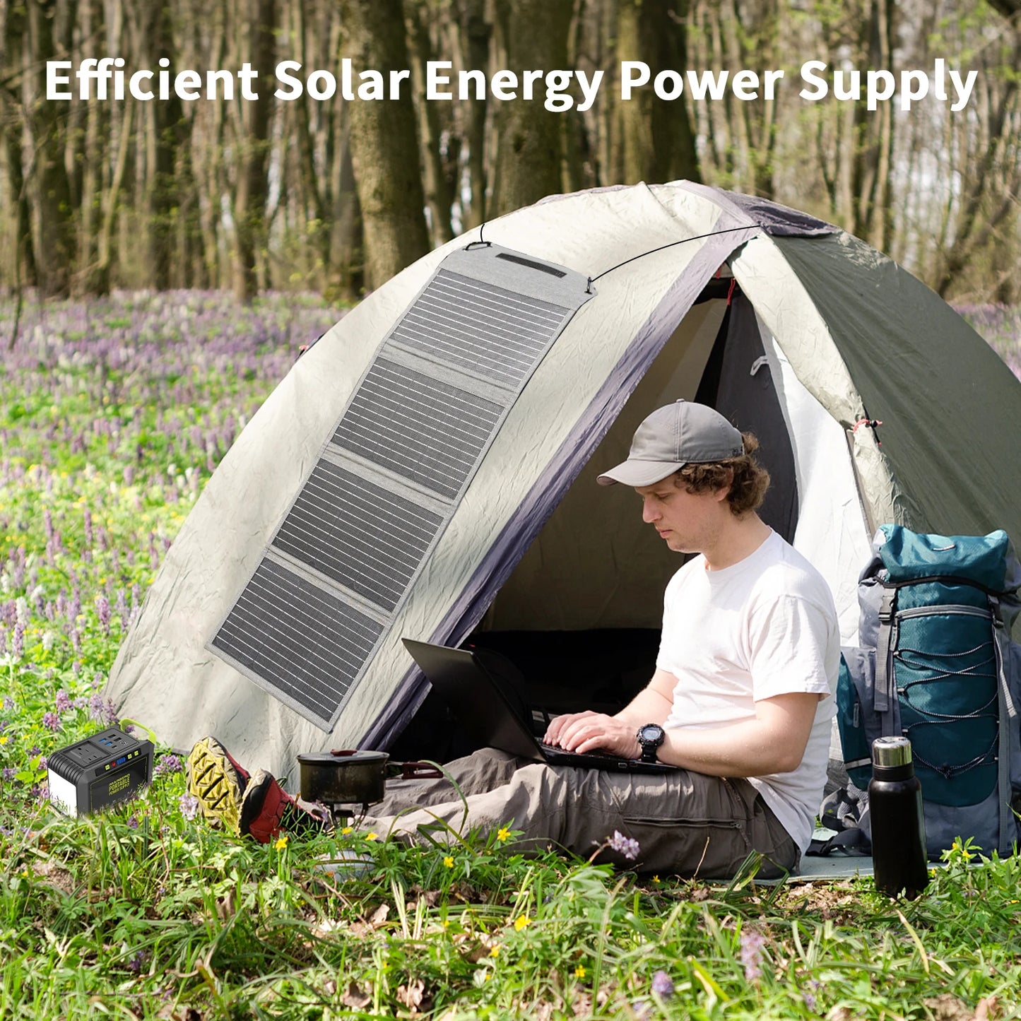 Charge up on the go with the MHPOWOS 40W Portable Solar Panel Charger for campers and hikers seeking dependable, silent power anywhere, rain or shine.