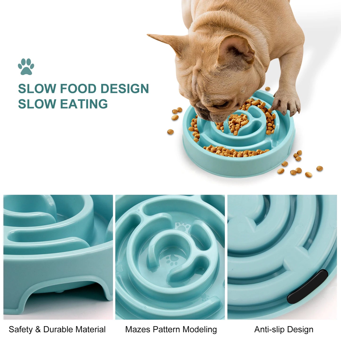 Turn every meal into a calmer, healthier routine with this Pet Dog Slow Feeder Bowl that makes dining a mindful challenge.
