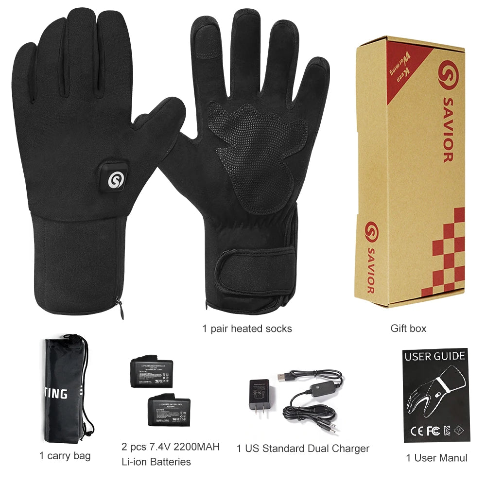 From SNOW DEER, stay warm on every ride with these heated gloves engineered for performance in icy conditions.