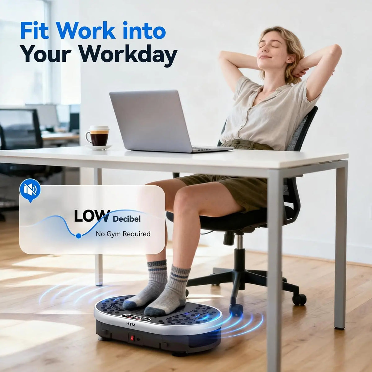 Vibration Plate Exercise Machine with 120 Speeds and 9 Preset Programs