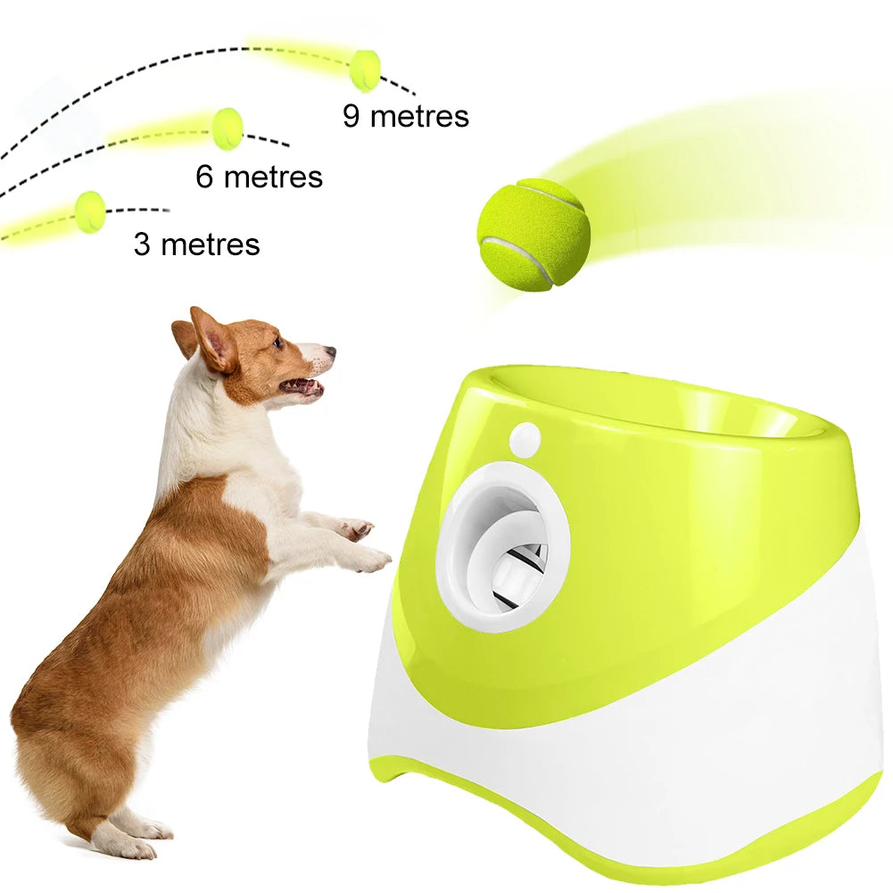 Alloet Mini Tennis Ball Launcher Catapult Toy For Pet Interactive Play