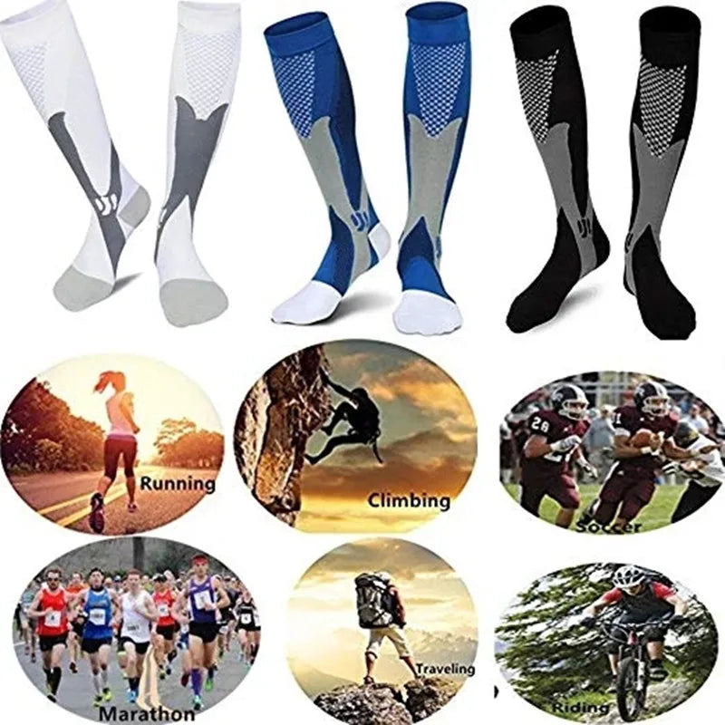 Experience all-day comfort and performance with knee-high compression socks from Brand NONE, designed for you as an athlete and everyday mover, with soft yet supportive fabric that improves your circulation and speeds recovery after workouts.