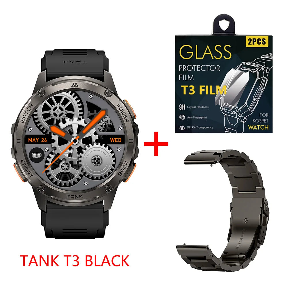 From KOSPET, the Tank T3 Smartwatch blends rugged durability with sleek, smart everyday convenience.
