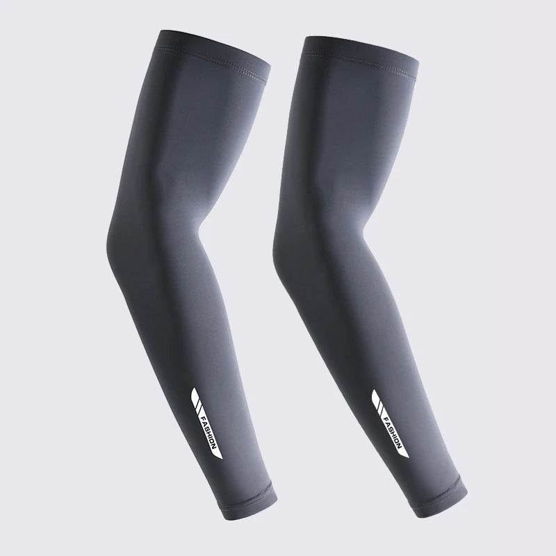 UPF 50+ Summer Thin Sun-protective Sleeve Men Anti-UV Arm Sleeves for Driving Cycling Male Arm UV Protection Ice Silk Sleeve