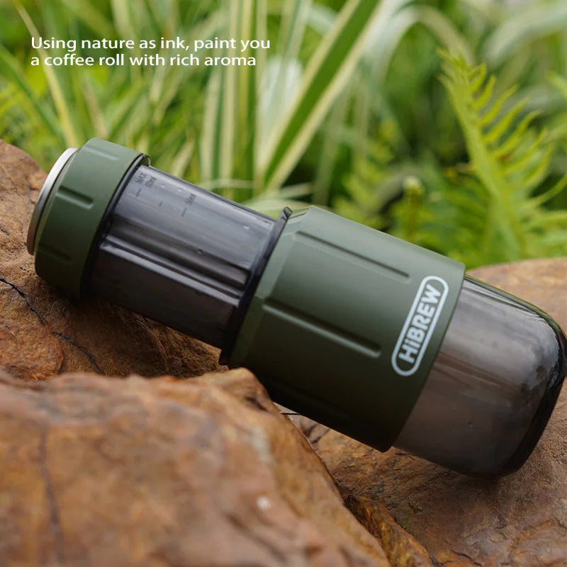 HiBREW delivers a compact, 2 in 1 portable coffee machine that brews hot or cold drinks on demand, wherever your day takes you, from office desks to campsites.