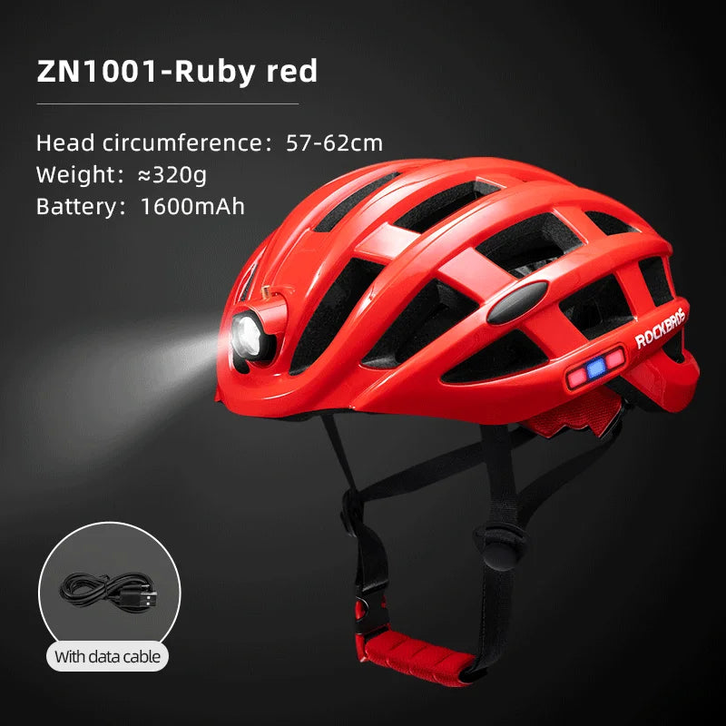 ROCKBROS USB Rechargeable Front Light Helmet for Night Cycling