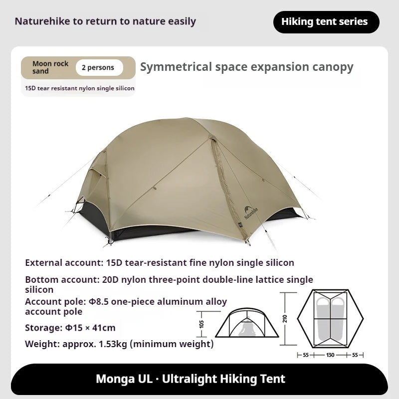 Experience reliable shelter wherever you roam with the Naturehike Mongar UL camping tent, a featherweight, all season companion built for rugged outdoor use.