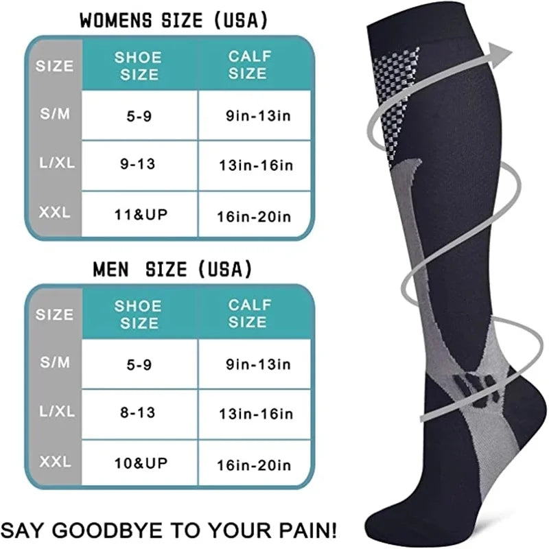 Experience all-day comfort and performance with knee-high compression socks from Brand NONE, designed for you as an athlete and everyday mover, with soft yet supportive fabric that improves your circulation and speeds recovery after workouts.