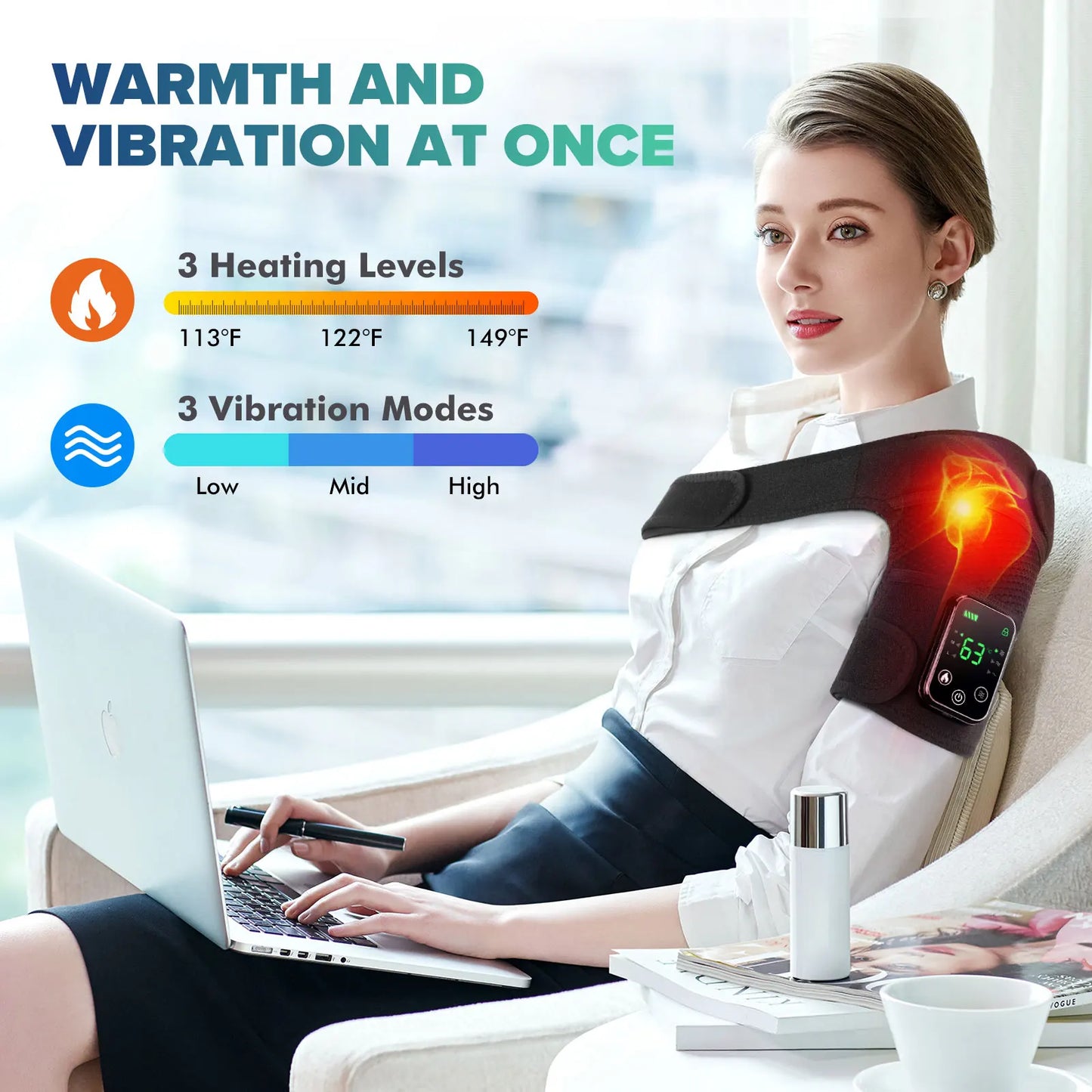 Experience targeted relief for your knees and joints with the Intelligent Electric Heating Knee Protection Massage device, a versatile wrap that combines warm therapy and gentle vibration for everyday comfort.