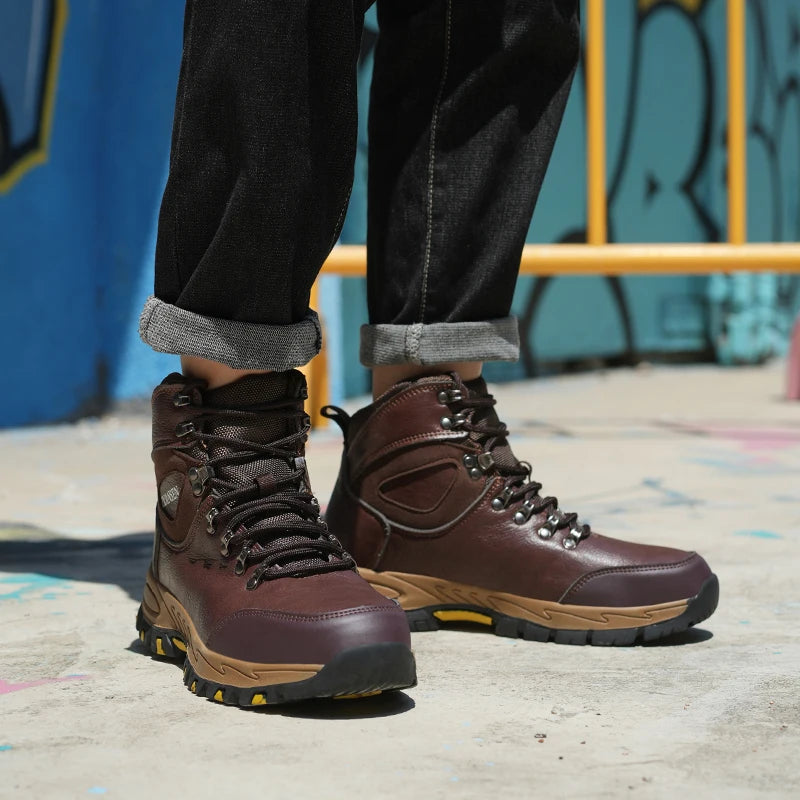 Conquer tough jobs with confidence in VEIGAR waterproof leather work boots built for rugged outdoor and industrial use, delivering reliable protection from weather, spills, and heavy demands.