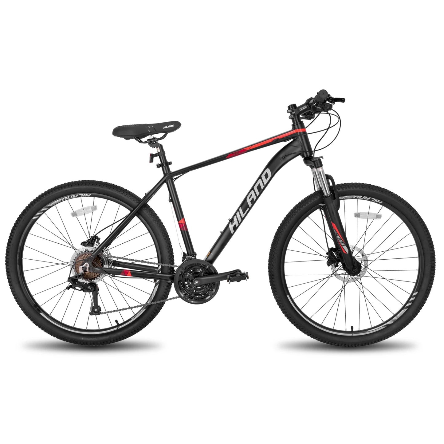 Experience rugged versatility on the Hiland Aluminum Mountain Bike, engineered for everyday adventures, delivering reliable performance whether you trail ride, commute, or push limits on rough terrain in any season for daily commuting and weekend