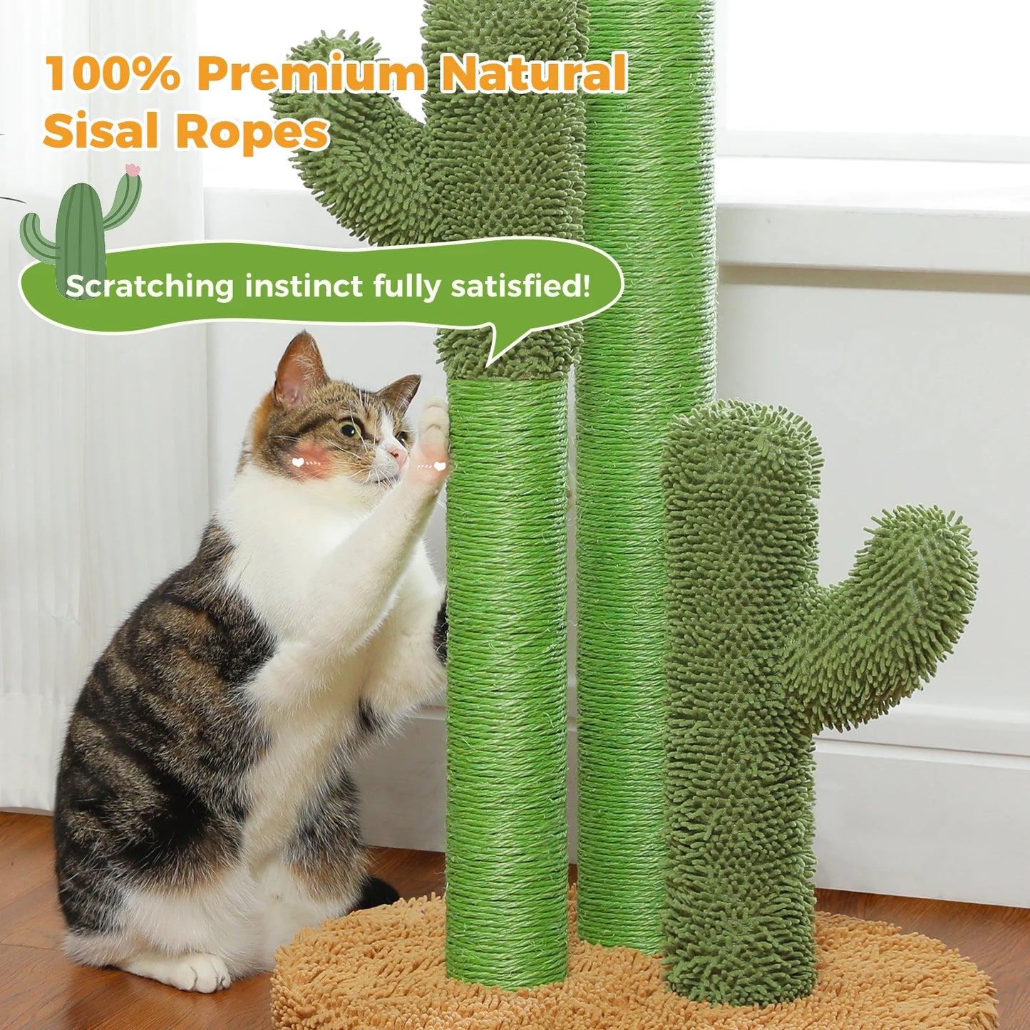 From PAWZ Road, this cactus cat scratching post offers your indoor cat a stylish, sturdy outlet for claws, exploration, and everyday fun that lasts.