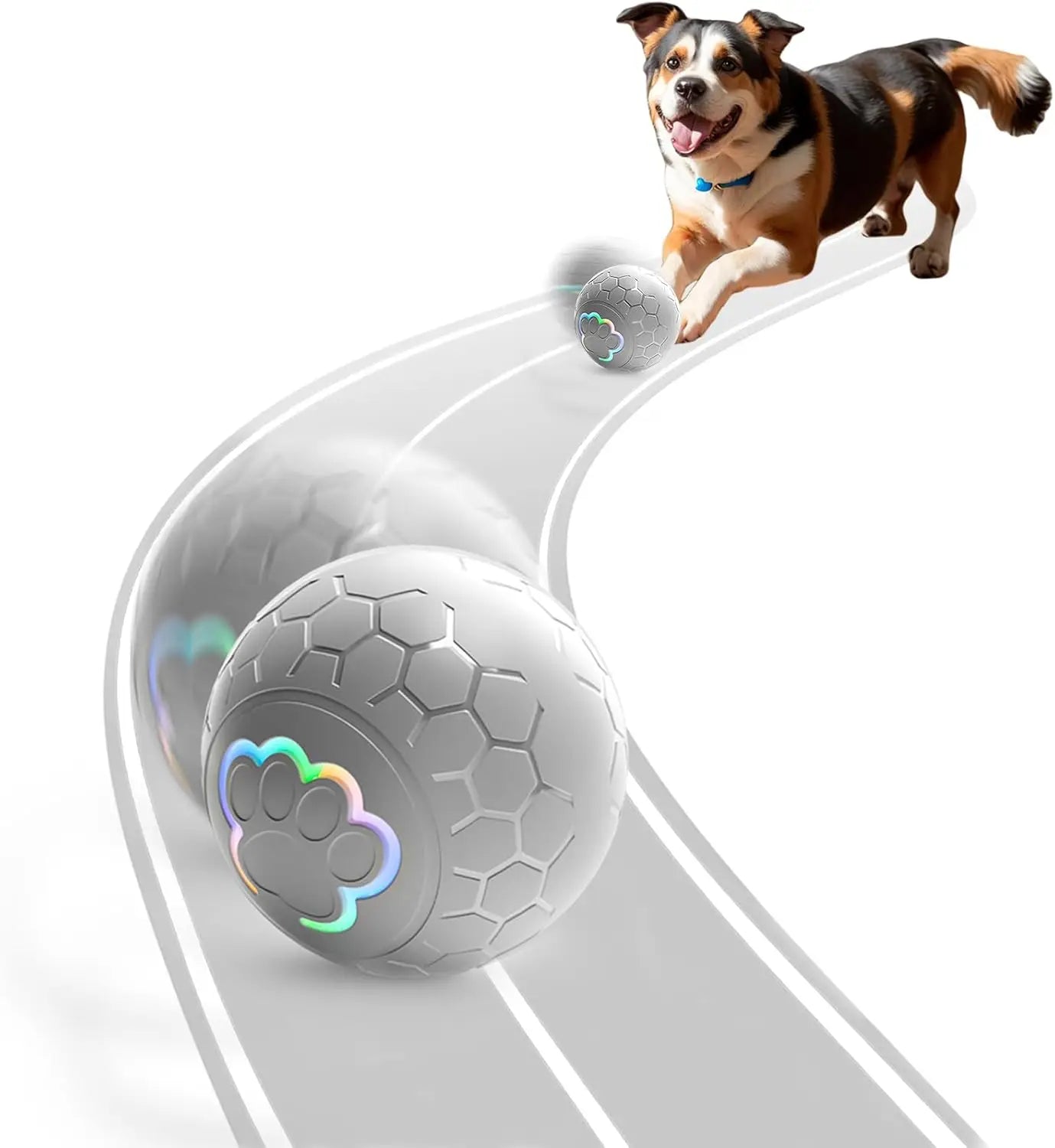 MeowMeows Active Rolling Ball For Dogs USB Rechargeable 2Point2Inch Toy