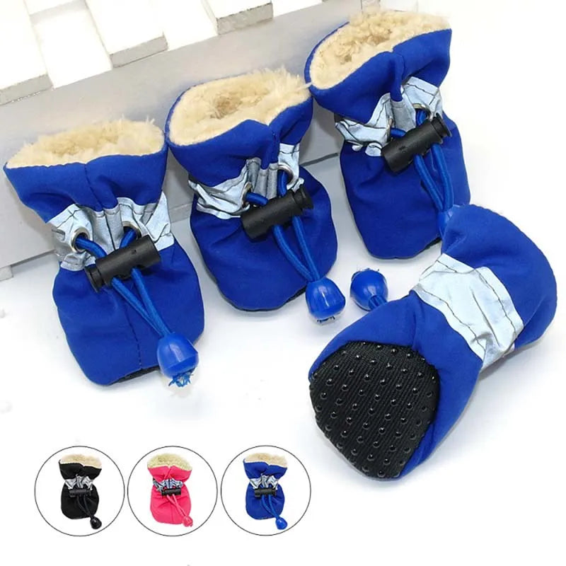 Antiskid Puppy Shoes Waterproof Winter Soft Sole Pet Shoes For Small Dogs