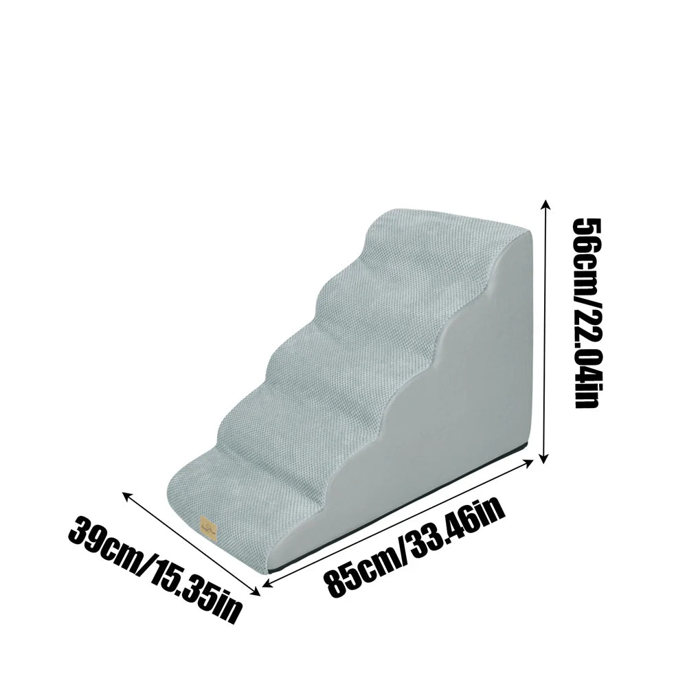 From NONEDog, this five-step dog ramp gives your pet easy, safe access to beds and sofas, plus reliable support, durable build, and pet-friendly comfort for daily use.