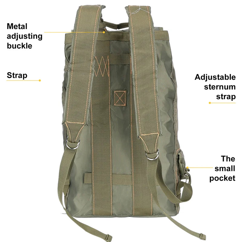 LQARMY Durable All-purpose Backpack Lightweight Carryall Parachute Bag For Outdoor Hunting Trips Hiking School Carry Adventures