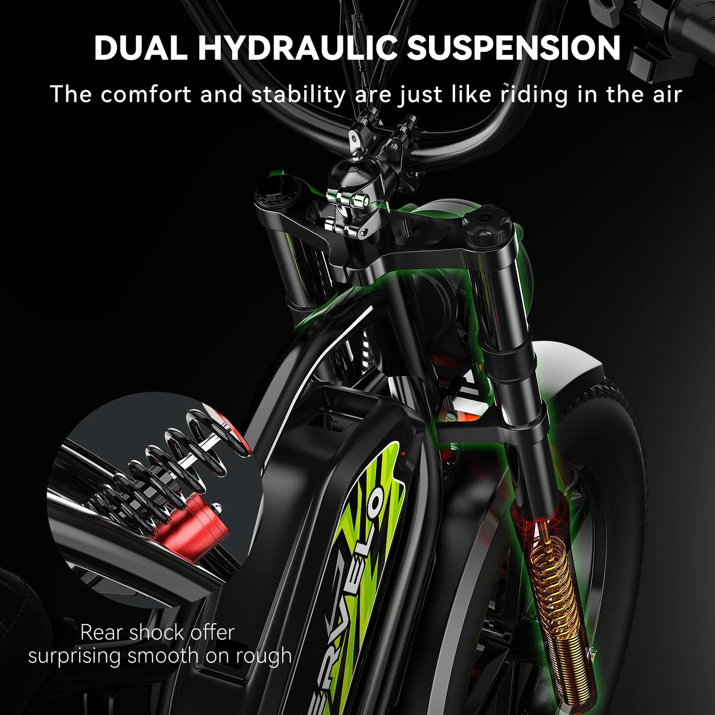 1600W Peak Electric Bike for Adults Cybervelo EK11 Full Suspension 30+MPH Off-road E-Motocycle Snow Beach Urban Ebike
