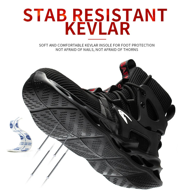 Breathable Anti Smash And Puncture Safety Shoes For Men