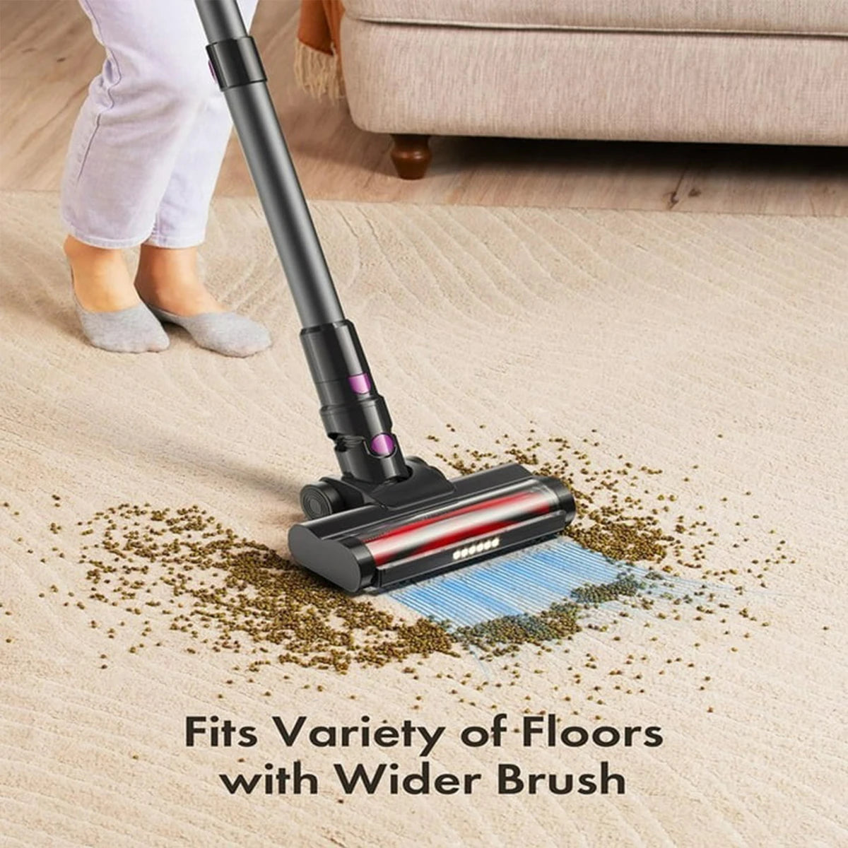Homeika Cordless Vacuum Cleaner 23KPa 48Min LED Display Lightweight Stick
