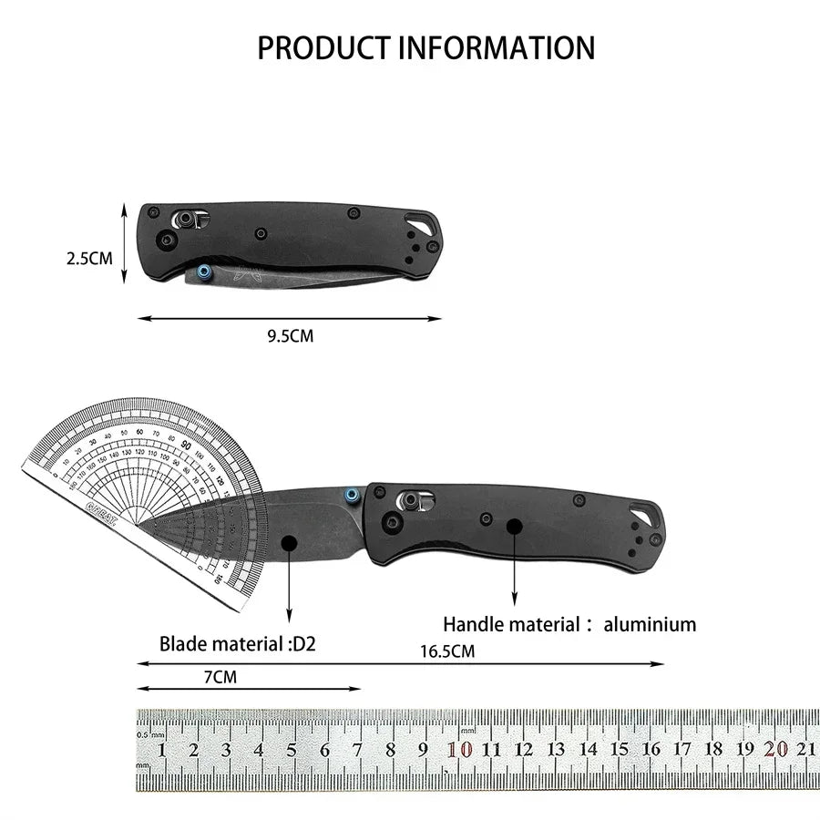From the DIY Supplies line, the BM 533BK-2 Mini Bugout AXIS folding knife delivers rugged versatility, reliable performance, and compact practicality for outdoor adventures.