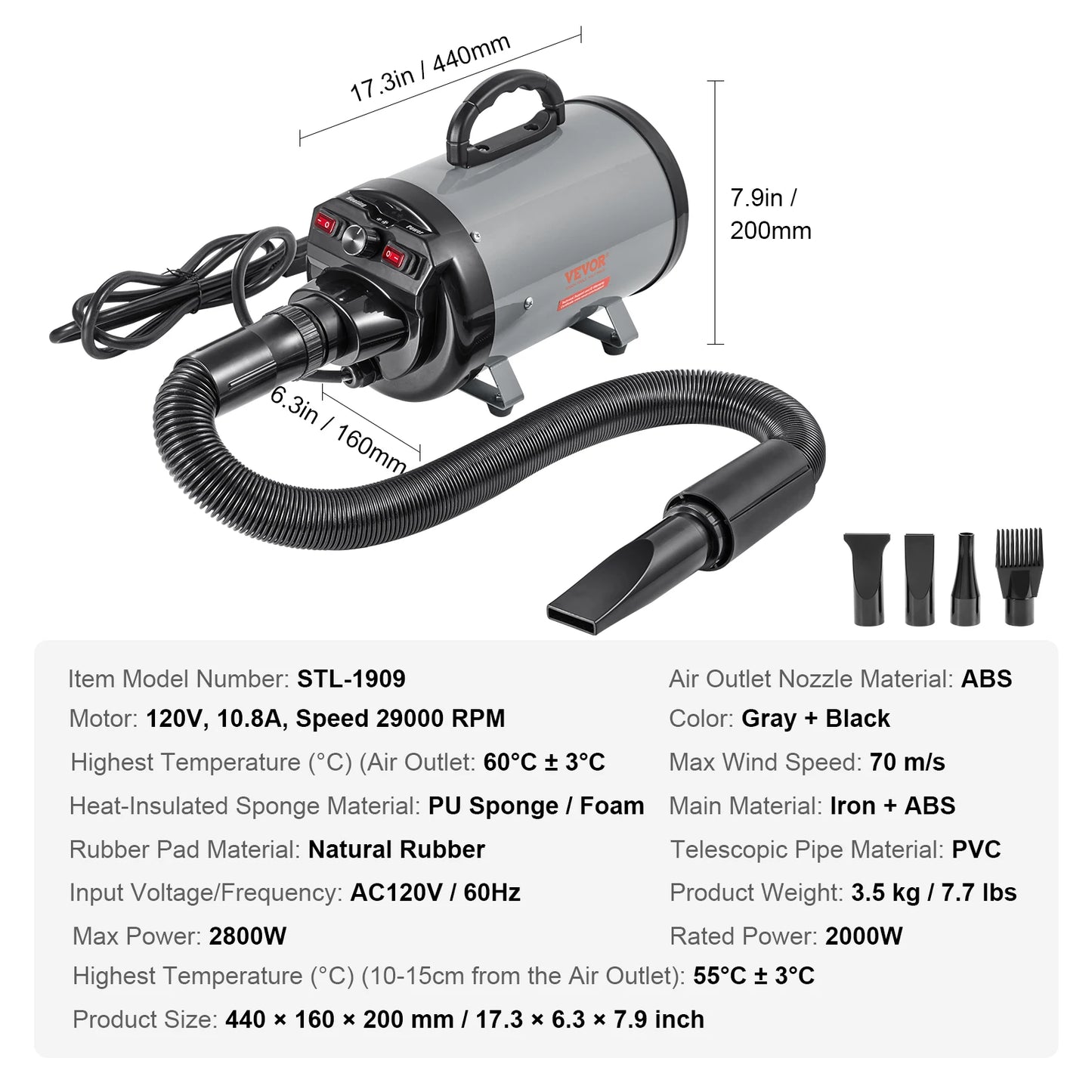 Power through pet grooming with the SucceBuy 2000W dog dryer, delivering pro-level drying that you can trust, gentle on sensitive skin, low noise operation, and durable construction designed to endure long sessions for your busy household or professional