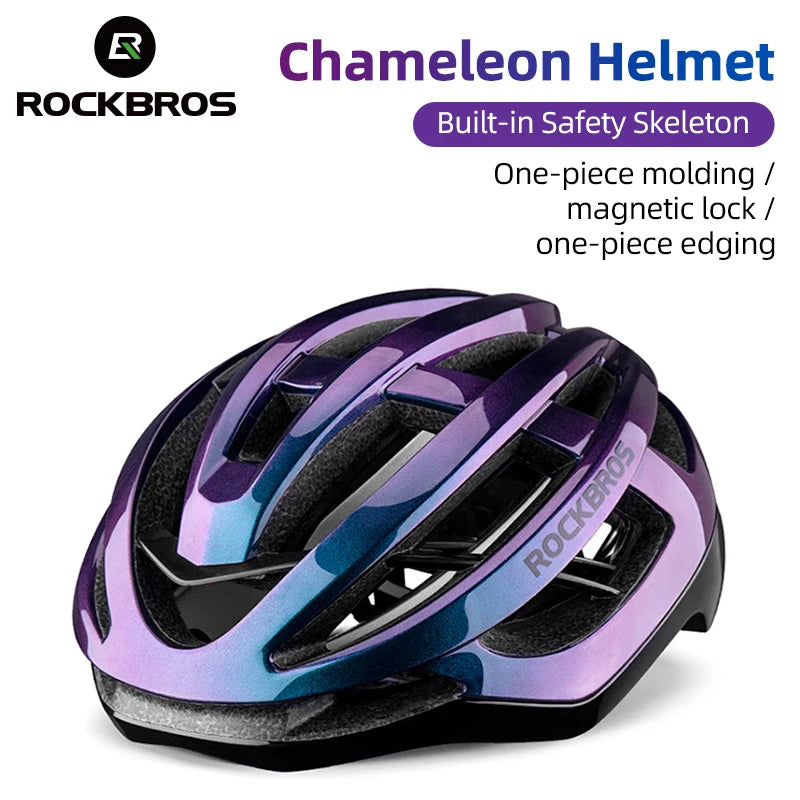 Experience confident riding with the ROCKBROS ultralight, breathable road bike helmet that blends safety and comfort.