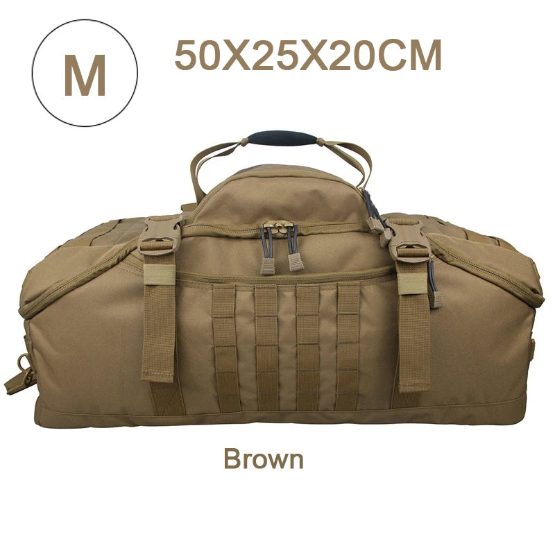 LQARMYCN 3 Way Duffle Bag Large Capacity Waterproof Travel Bag 50x25x20cm