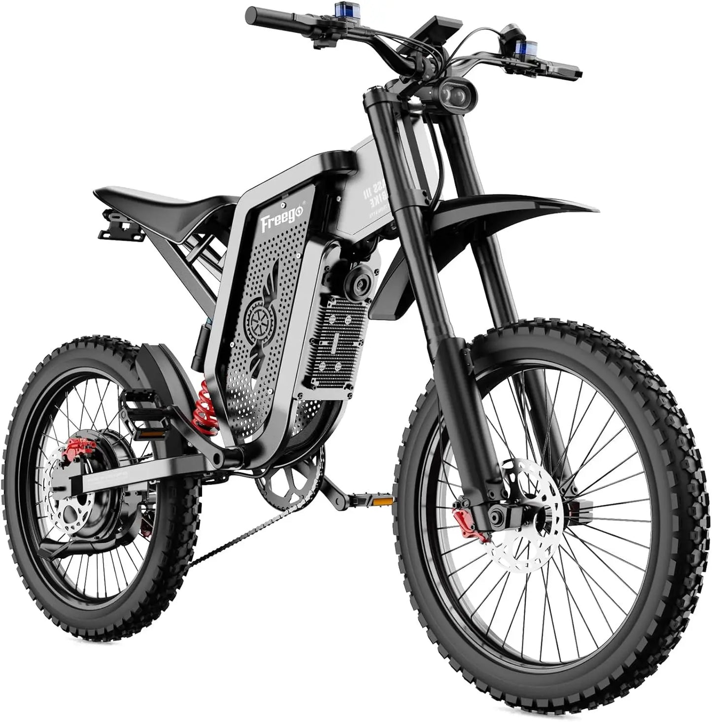 Freego X2 Electric Dirt Bike 6000W Motor 60V 30Ah Removable Battery Max 50Mph E-Bike 19" x2" Tire Electric Motorcycle for Adults