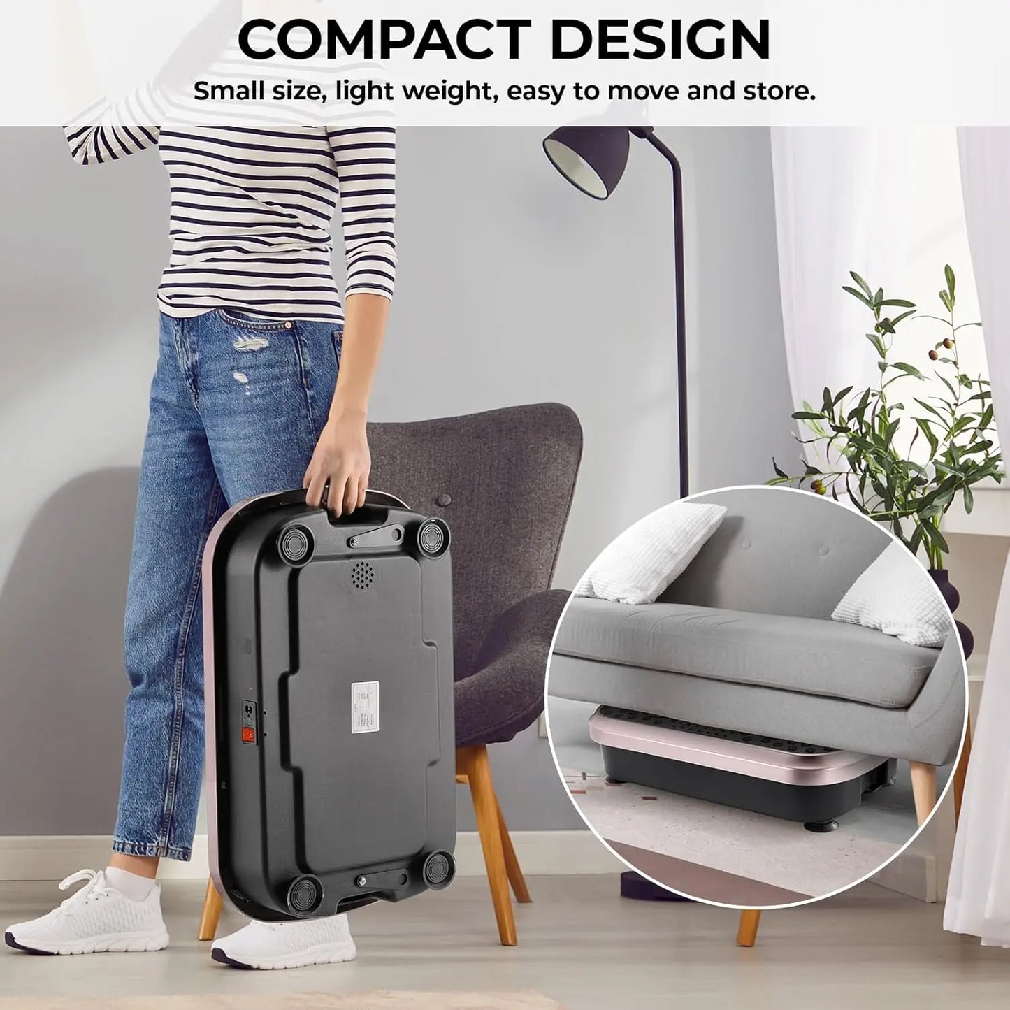 Transform your home workouts with a compact vibration plate that targets your whole body.