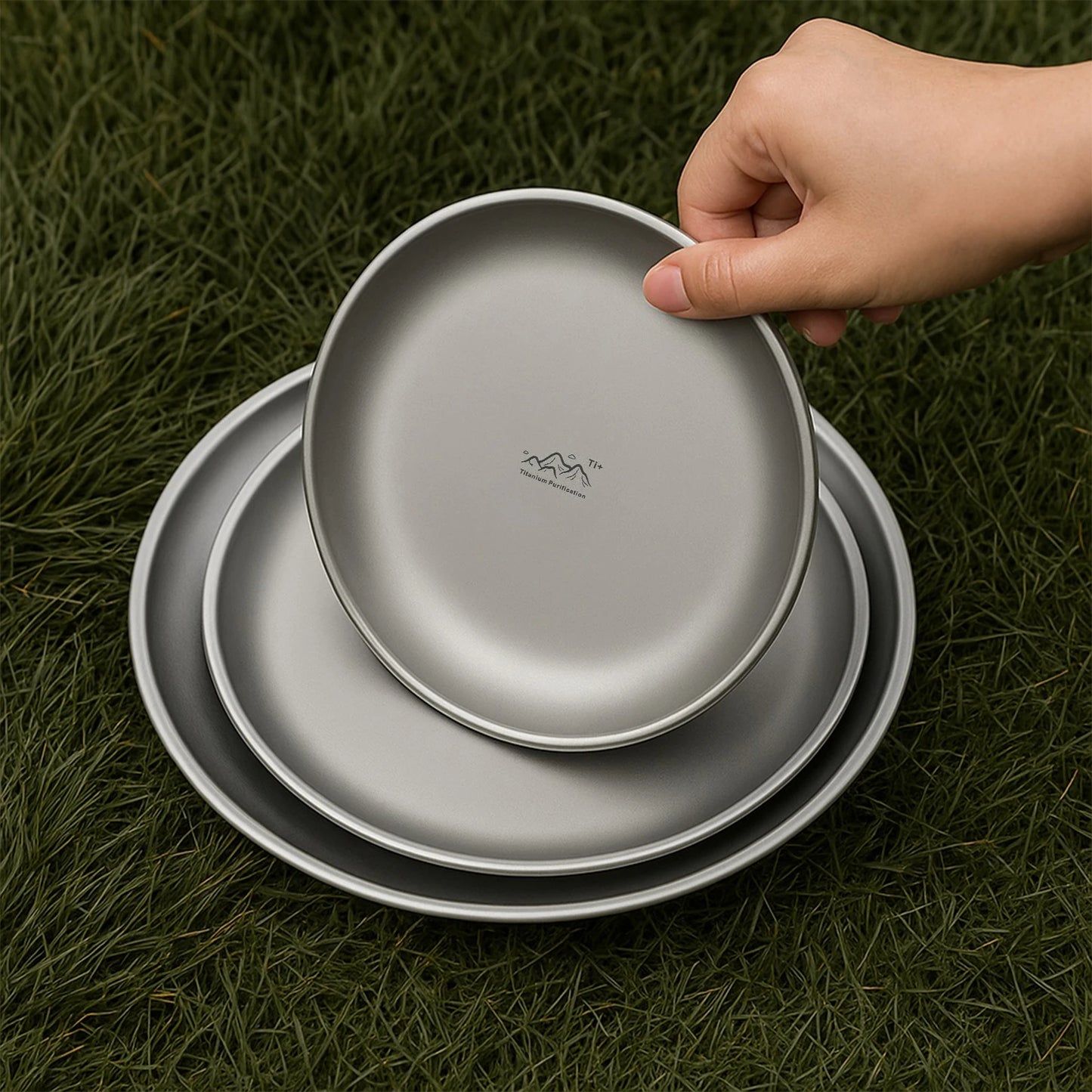 Shunmaii Titanium Purification Plate Rustproof Portable Travel Tableware