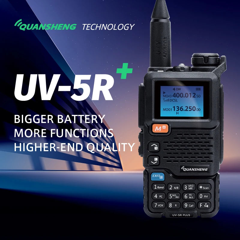 The Quansheng UV5RPLUS delivers versatile, full-band communication for outdoor adventures and aviation enthusiasts, combining compact design with robust performance you can trust in the field.