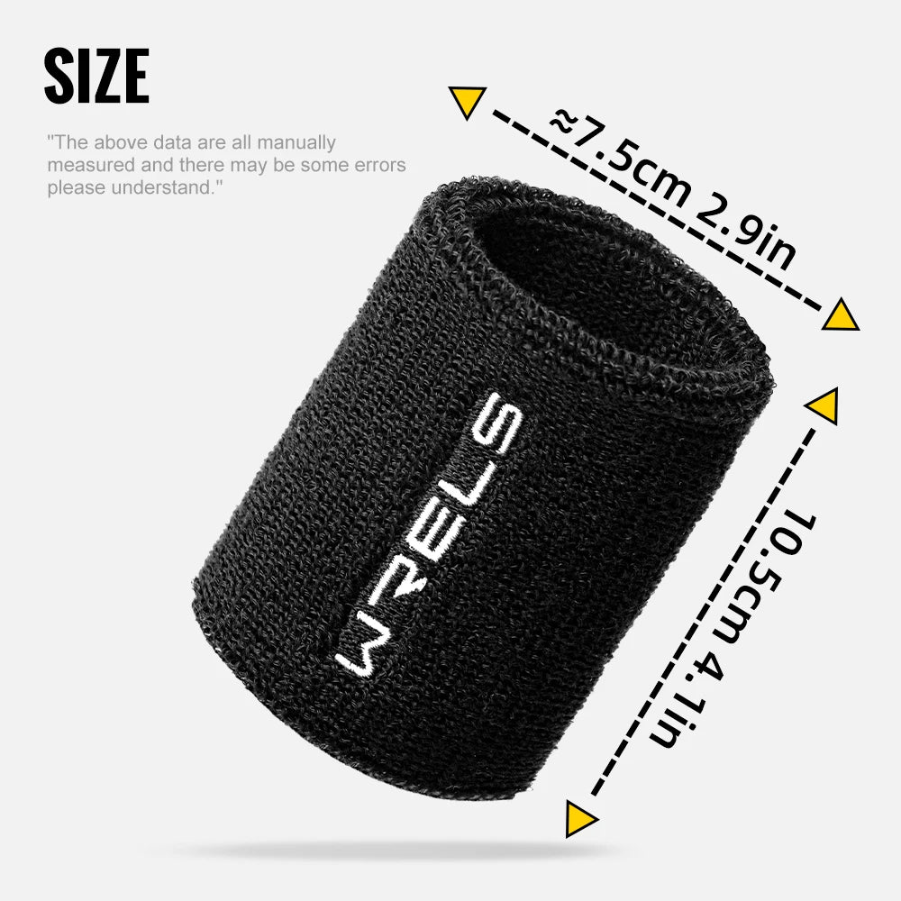 WRELS Terry Cloth Moisture Wicking Wristbands For Sports Tennis Gym Absorbent