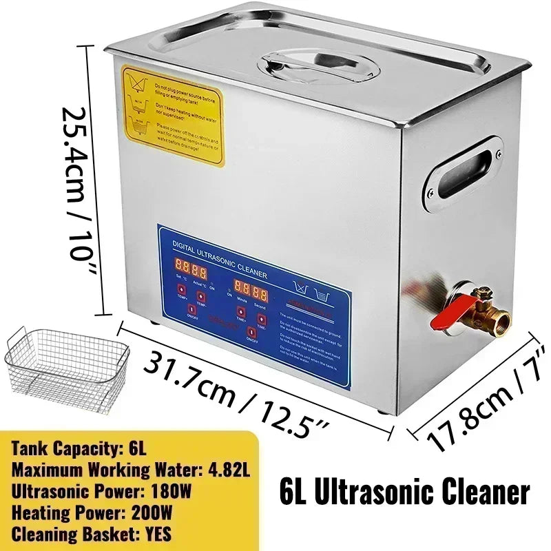 Experience professional-grade cleaning with the VEVOR ultrasonic cleaner, designed to blast away grime from everyday items with effortless efficiency.