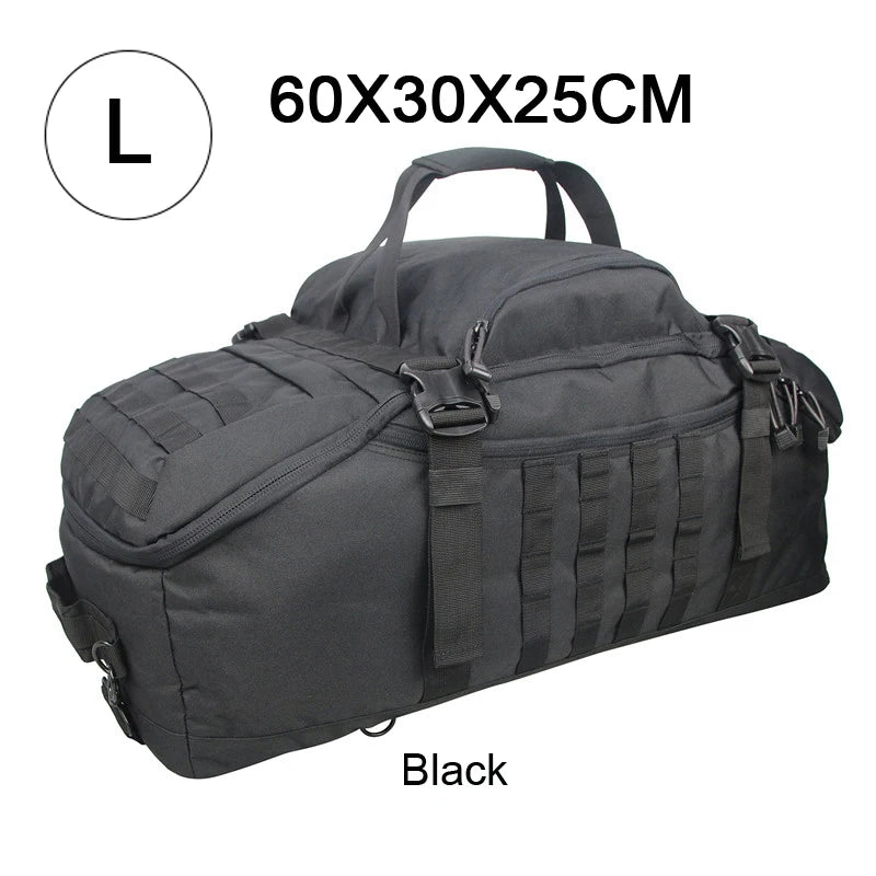 LQARMYCN 3 Way Duffle Bag Large Capacity Waterproof Travel Bag 50x25x20cm