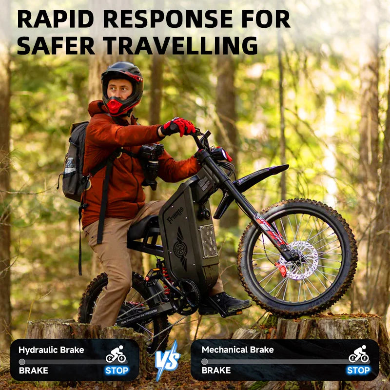 Freego X2 Pro 6000W Electric Motorcycle for Adults with 50MPH Speed