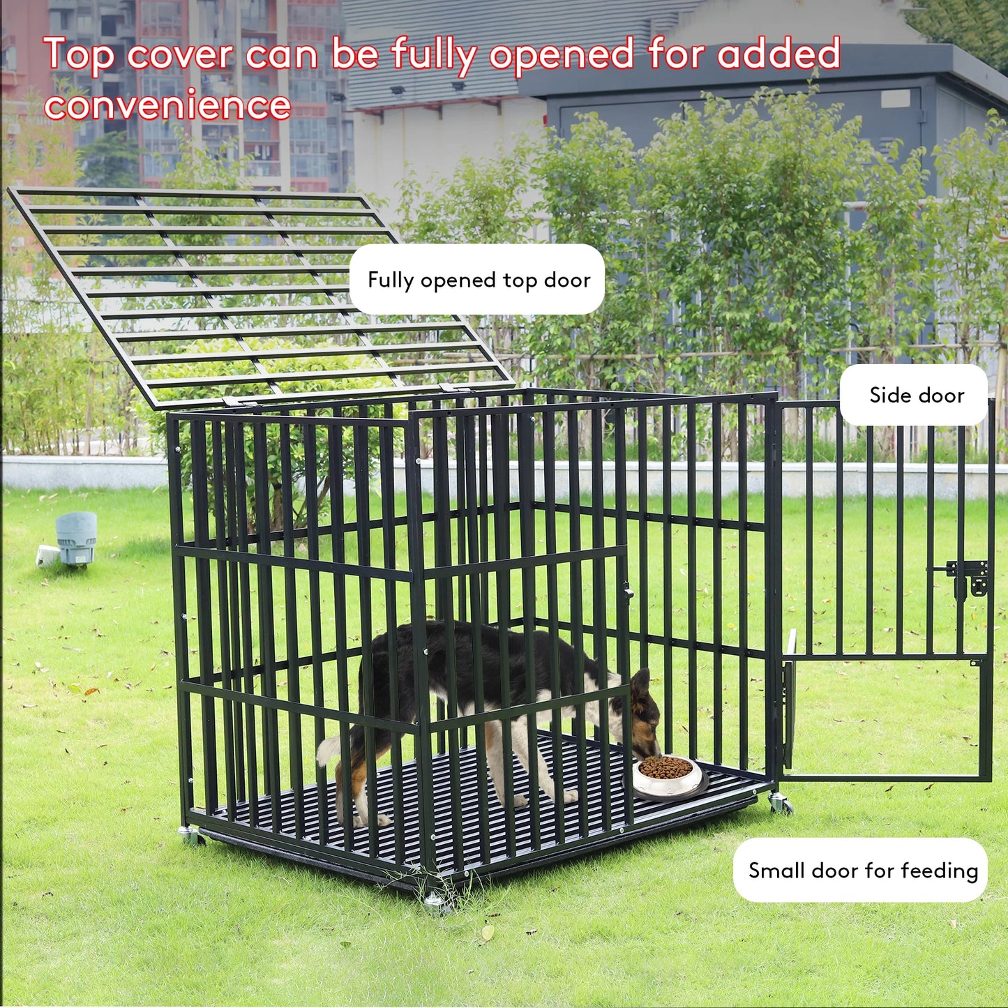 You get a secure, long-lasting space for your dog with the BINGOPAW Heavy Duty Dog Crate.