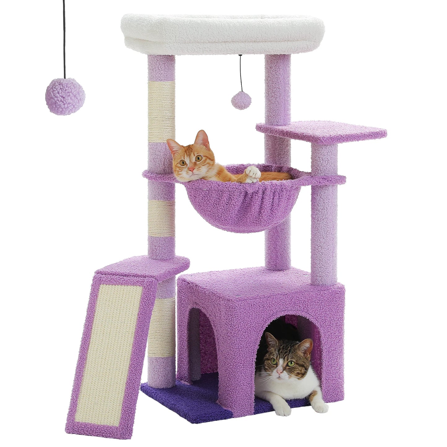 PEQULTICN Small Cat Tree With Three Levels Sisal Scratching Post