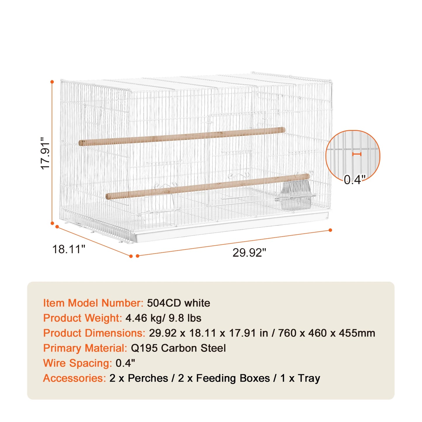 Upgrade your feathered companions' travel and daily living with the SucceBuy 30x18x18 inch cage, a versatile, stackable home that keeps birds comfortable, safe, and social while you move between rooms, vet visits, or outdoor adventures.