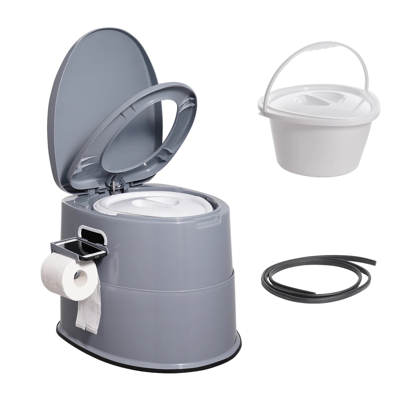 SucceBuy Portable Camping Toilet With Detachable Inner Bucket 1.3G