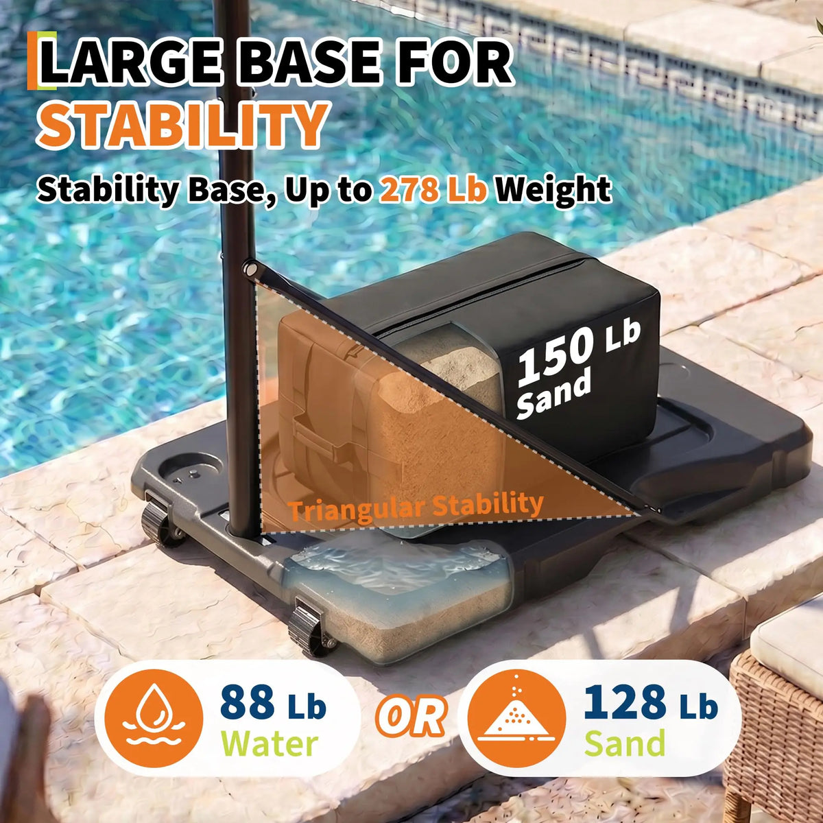 Portable Adjustable Basketball Hoop with Fillable Base and Wheels for Outdoor Play