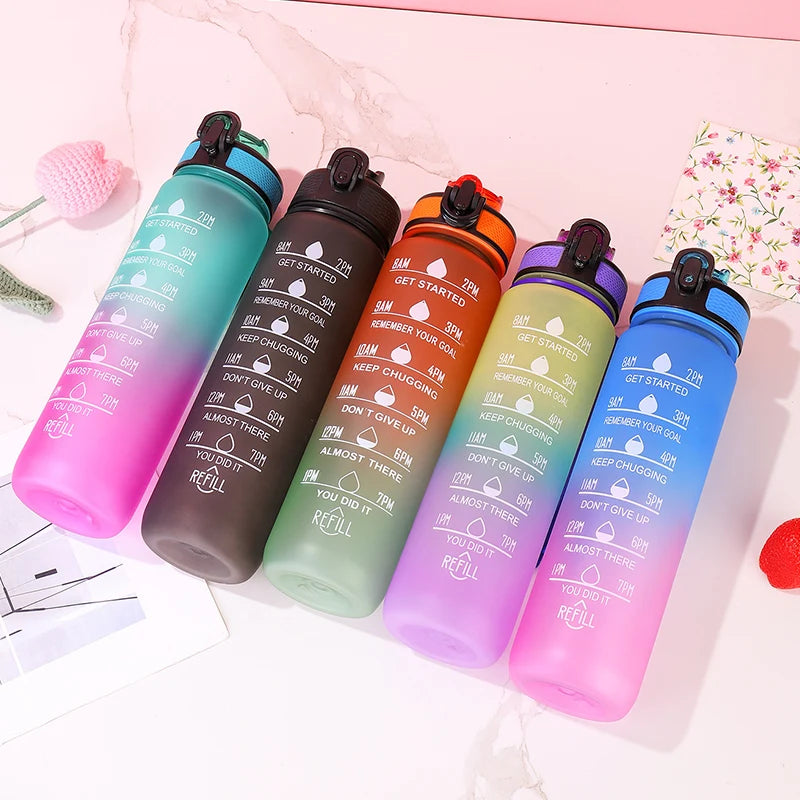 BPA Free Leak Proof Sports Water Bottle - High Quality Portable Shatterproof Cup for Hiking Travel Gym 1000ml