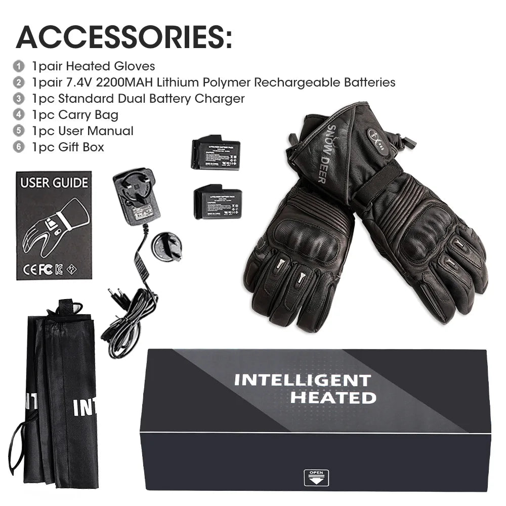 Stay warm and confident on every cold ride with Snow Deer waterproof heated gloves built for snowmobiling, skiing, and winter adventures, no matter the trail, weather, or duration.