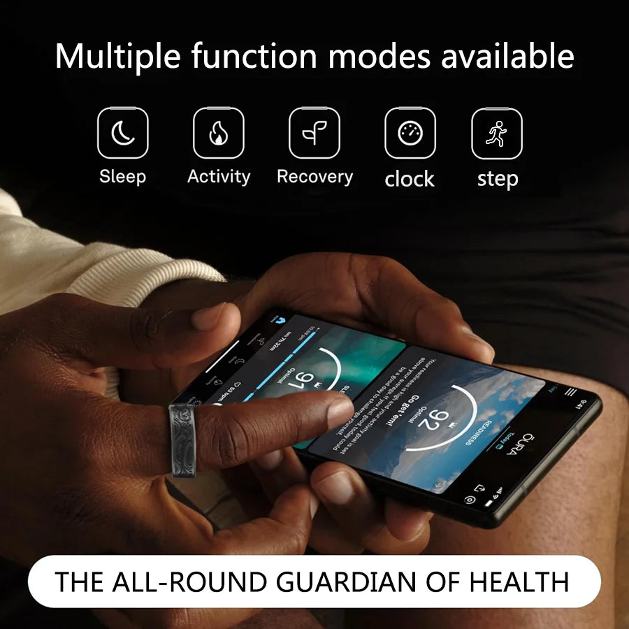 Smart Ring Fitness Tracker W9 Pedometer Waterproof USB Rechargeable