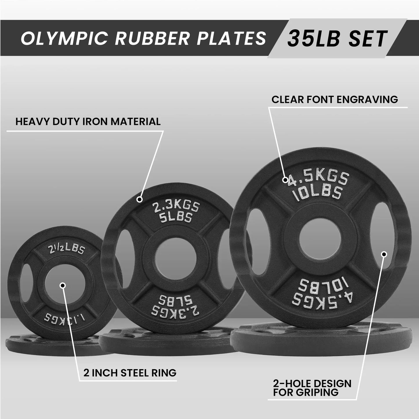 Turn your workouts into stronger, more consistent sessions with these durable cast iron weight plates built to last, designed to withstand heavy training and daily use, engineered for consistent performance across cross training and power routines.