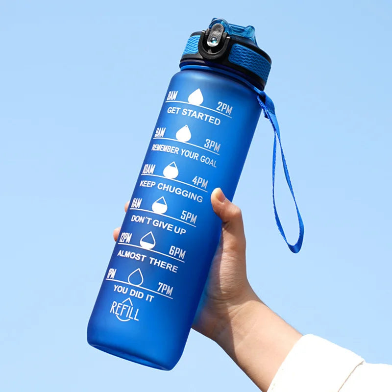 BPA Free Leak Proof Sports Water Bottle - High Quality Portable Shatterproof Cup for Hiking Travel Gym 1000ml