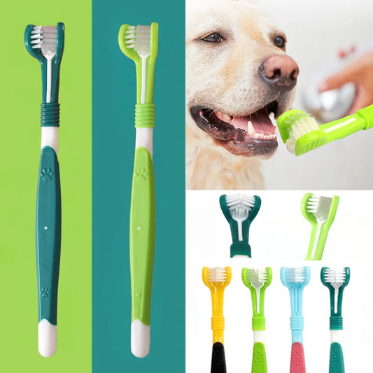 Give your companion brighter teeth and fresher breath with this 3-Sided Pet Toothbrush, a simple, ergonomic tool designed for fast, thorough daily cleaning.