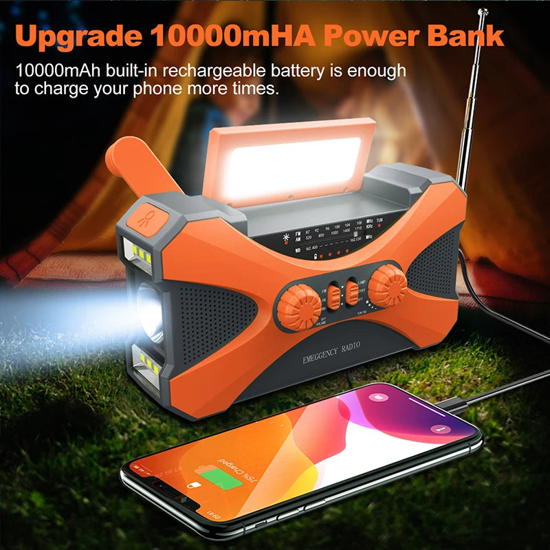 Be ready for power outages or outdoor adventures with this all-in-one portable emergency radio and power tool, built for reliability, versatility, and peace of mind anywhere, anytime.
