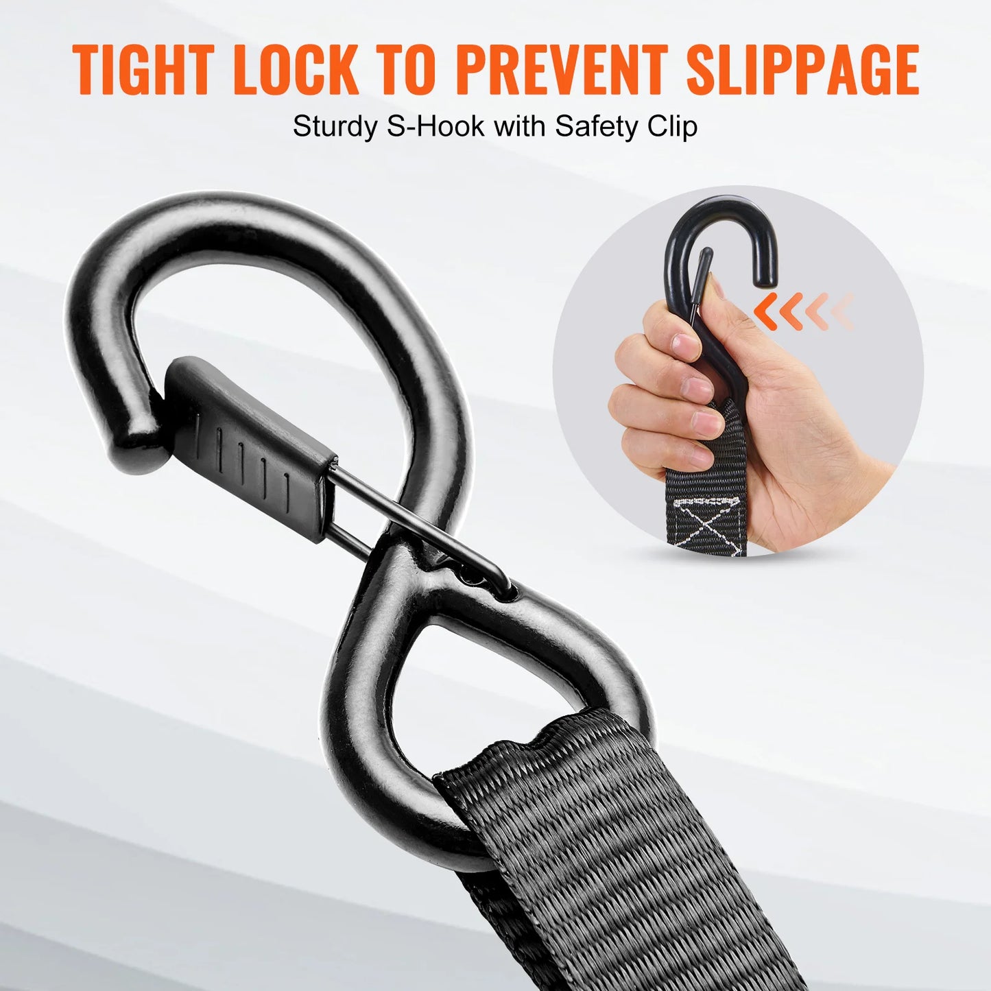 Secure your cargo with confidence using SucceBuy four piece trailer ratchet tie down set.