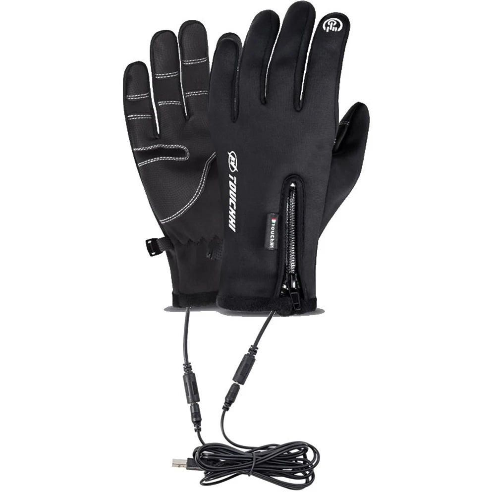 APWIKOGERCN USB Heated Touch Screen Gloves Winter Outdoor Activities